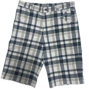 Nike Golf Dri Fit Plaid Adjustable Waist Shorts Youth Boys XL‎